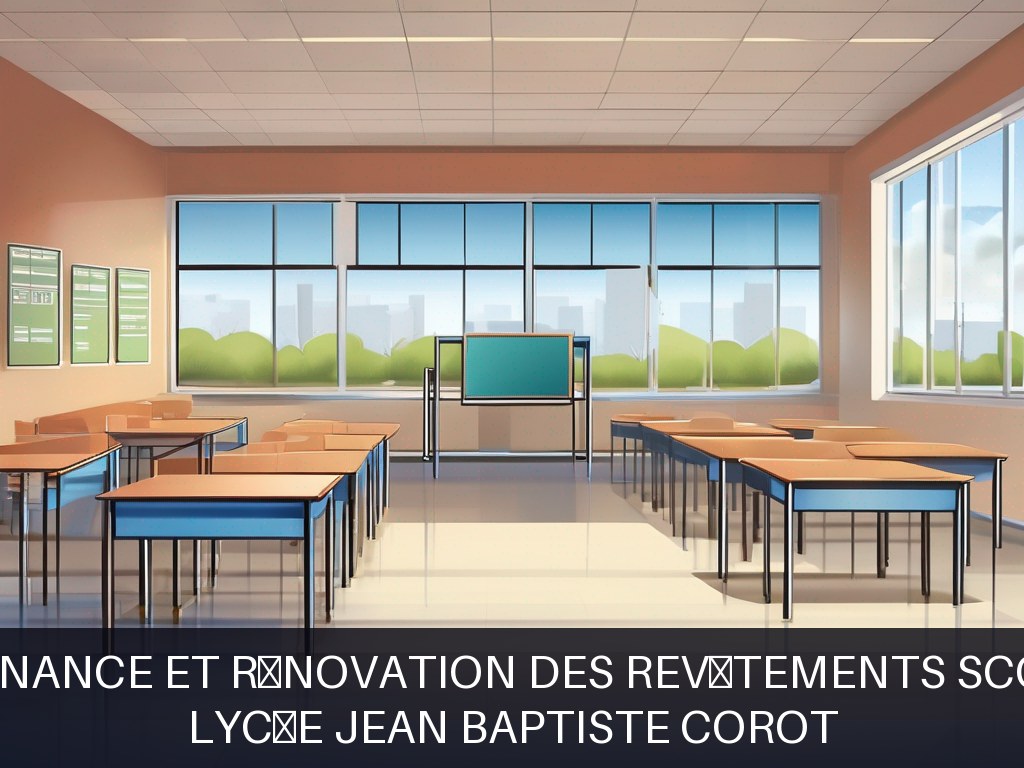 Illustration pour Lycée Jean Baptiste Corot: Maintenance et rénovation des revêtements scolaires