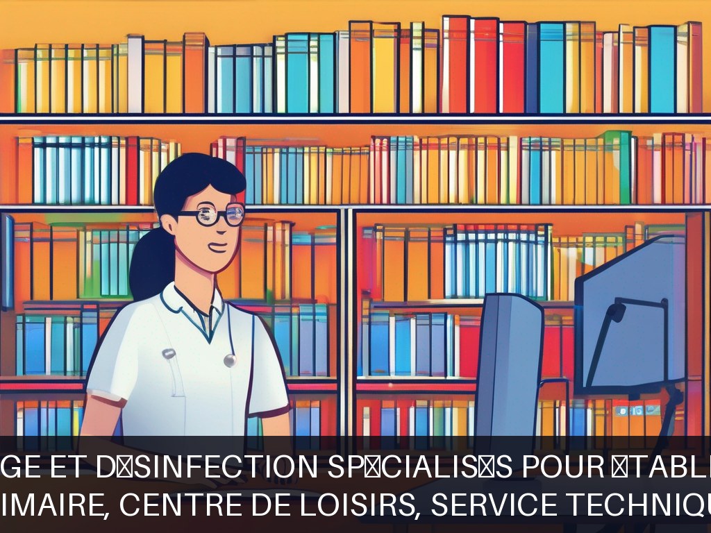 Illustration pour Écoles maternelle et primaire, centre de loisirs, service technique Le Jovet, bibliothèque: Services de nettoyage et désinfection spécialisés pour éta