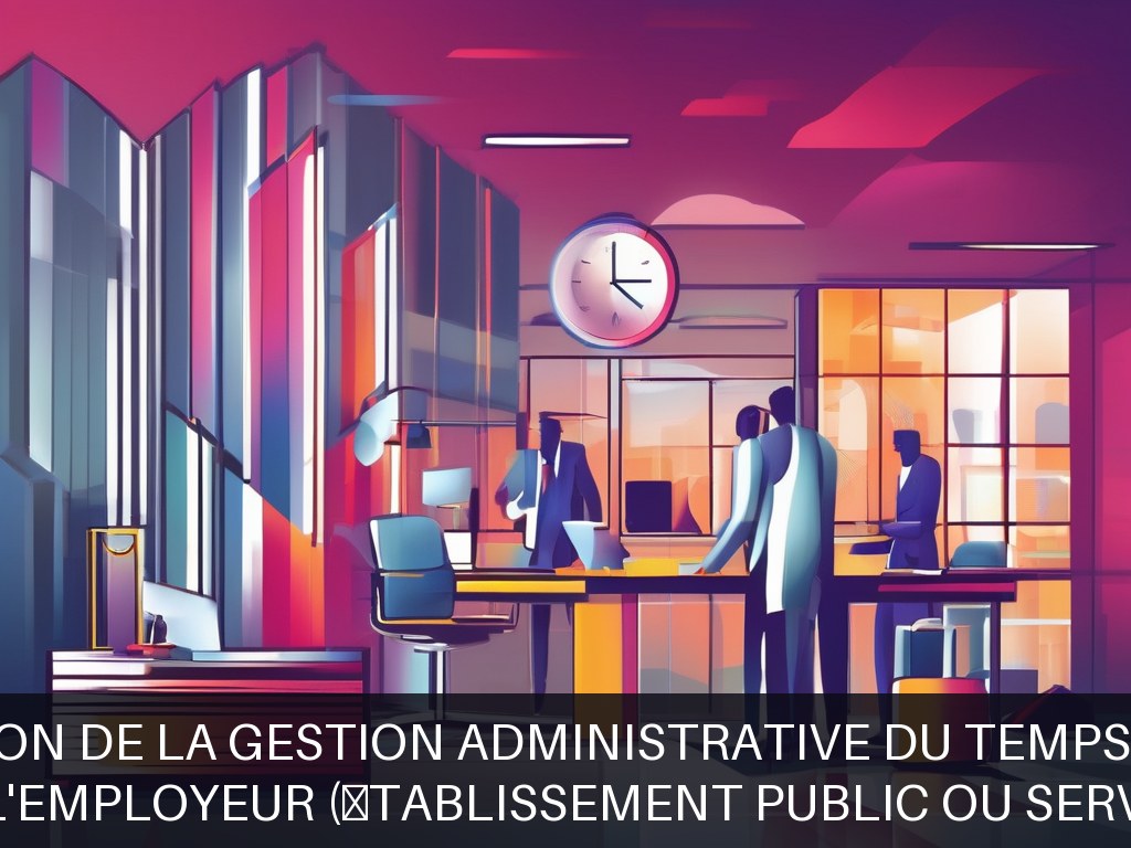 Illustration pour Identique à l'employeur (établissement public ou service interne): Optimisation de la gestion administrative du temps de travail