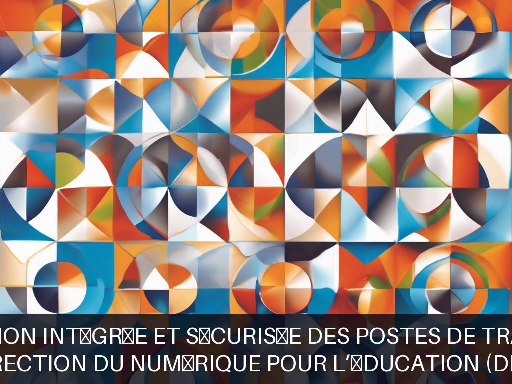 Illustration pour Direction du Numérique pour l’Éducation (DNE): Gestion intégrée et sécurisée des postes de travail (Potentiel à Court Terme)
