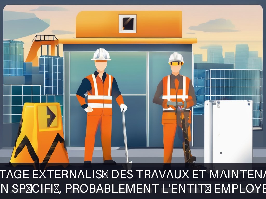 Illustration pour Non spécifié, probablement l'entité employeur: Pilotage externalisé des travaux et maintenance