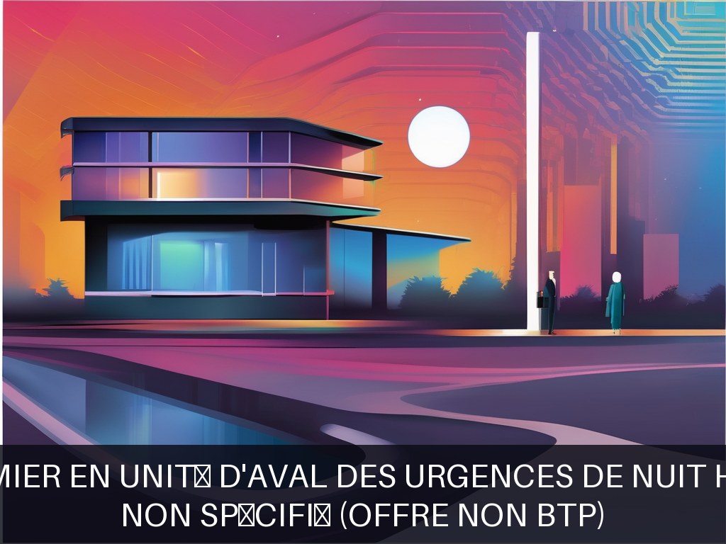 Illustration pour Non spécifié (offre non BTP): Infirmier en Unité d'Aval des Urgences de nuit H/F H/F