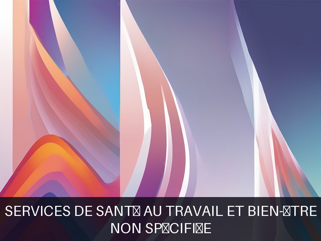 Illustration pour Non spécifiée: Services de santé au travail et bien-être