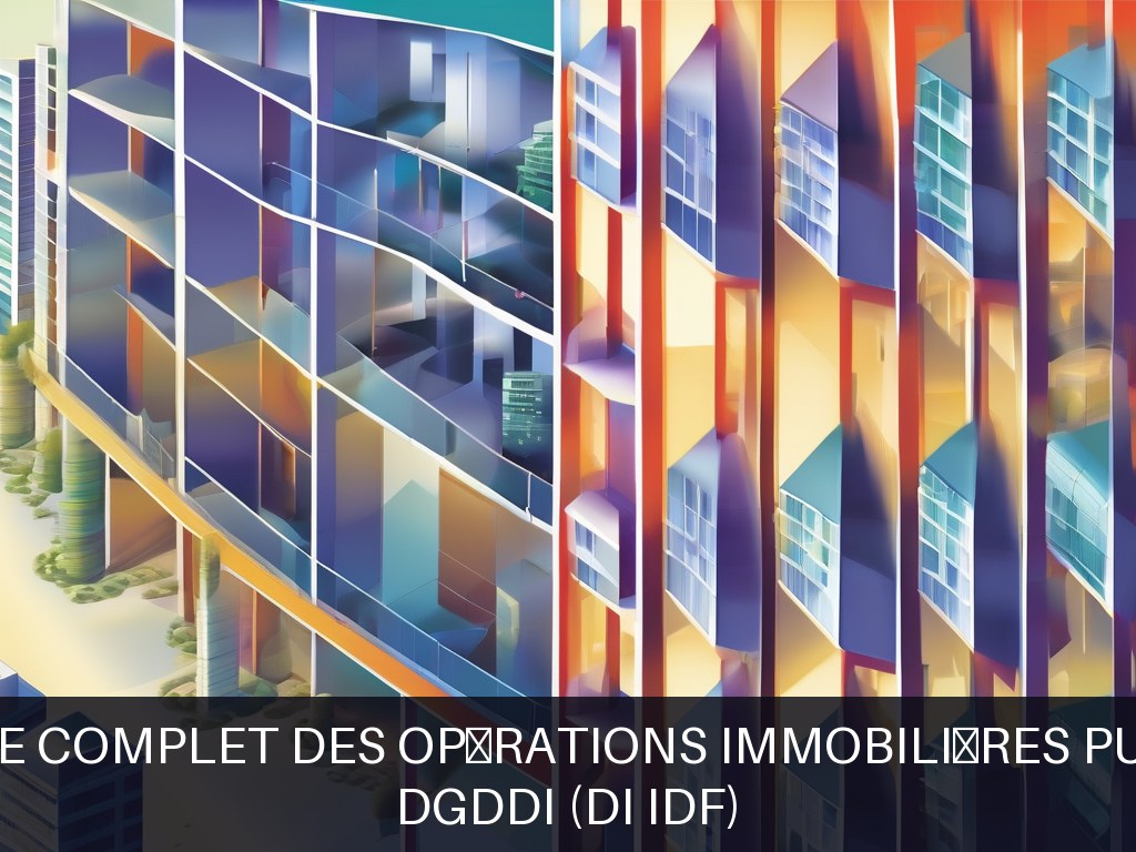 Illustration pour DGDDI (DI IDF): Pilotage complet des opérations immobilières publiques