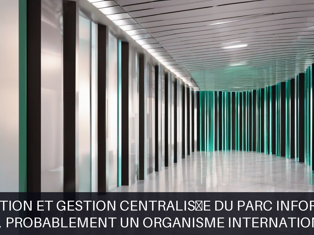 Illustration pour Institut (non précisé, probablement un organisme international ou de recherche): Sécurisation et gestion centralisée du parc informatique