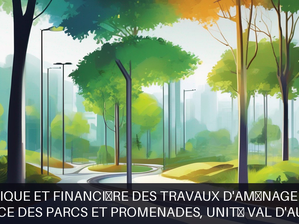 Illustration pour Service des Parcs et Promenades, unité Val d'Aulnay: Gestion technique et financière des travaux d'aménagement paysager