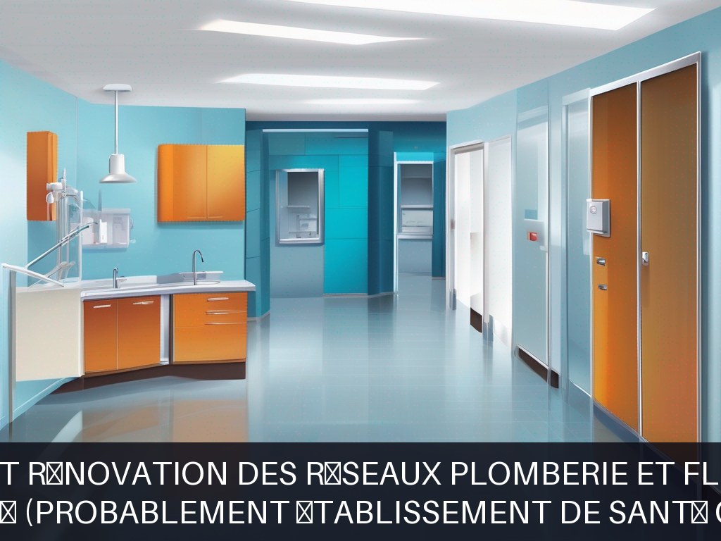 Illustration pour Non précisé (probablement établissement de santé ou hôpital): Maintenance et rénovation des réseaux plomberie et fluides médicaux