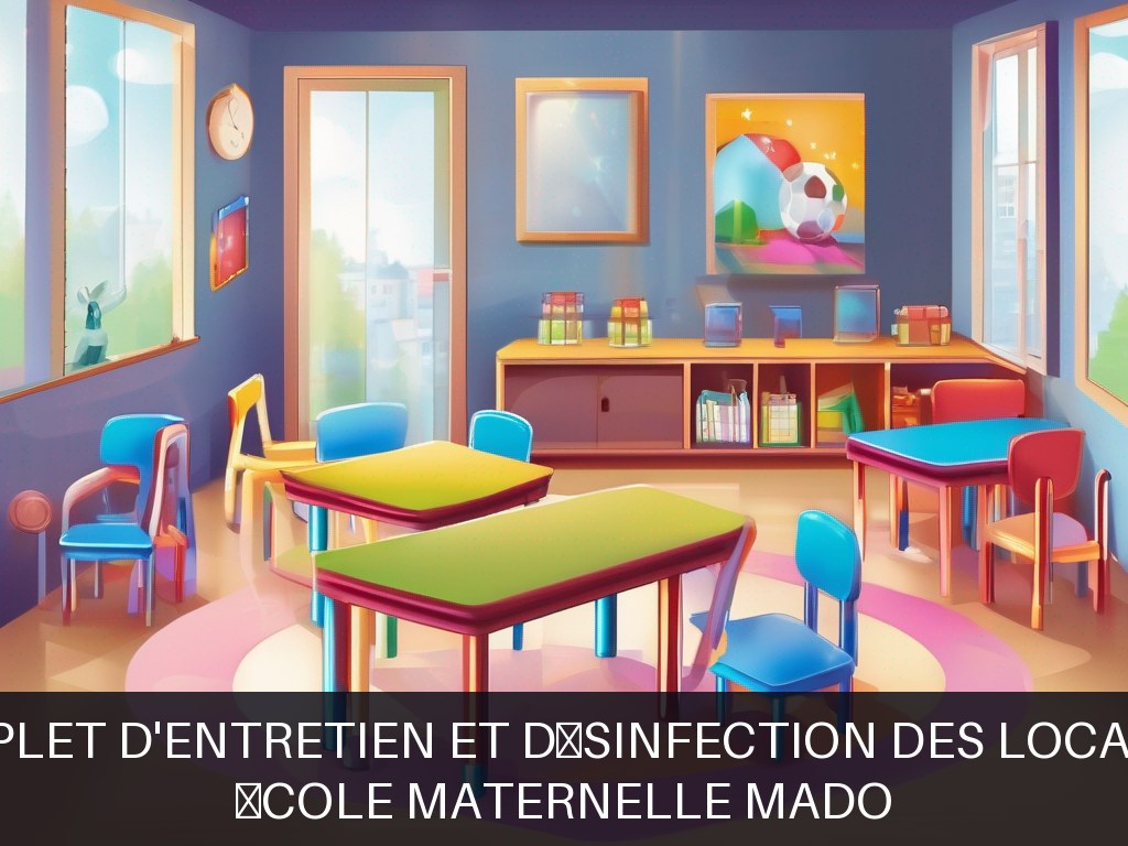 Illustration pour École maternelle Mado: Service complet d'entretien et désinfection des locaux scolaires