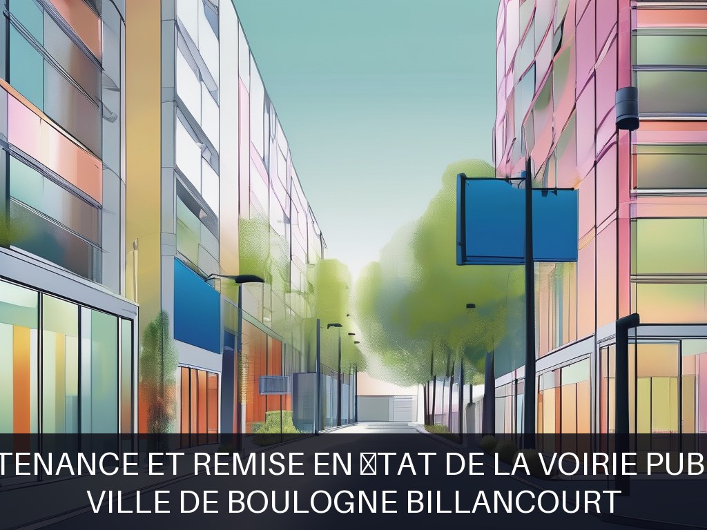 Illustration pour Ville de Boulogne Billancourt: Maintenance et remise en état de la voirie publique