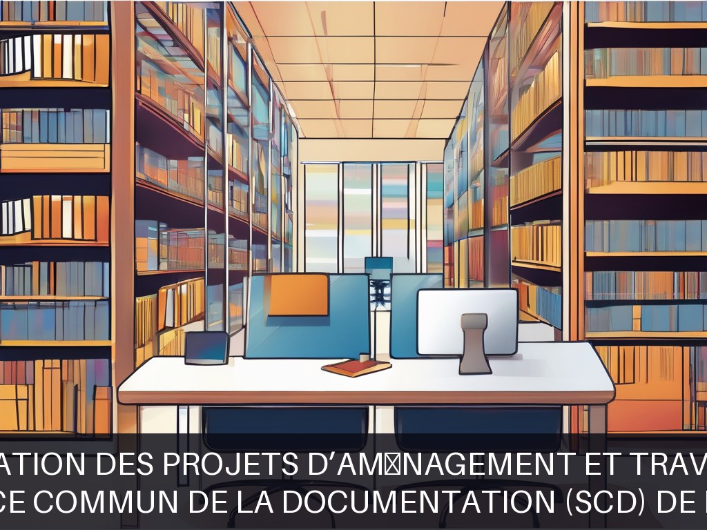 Illustration pour Service Commun de la Documentation (SCD) de l'UPEC: Gestion et coordination des projets d’aménagement et travaux en bibliothèque
