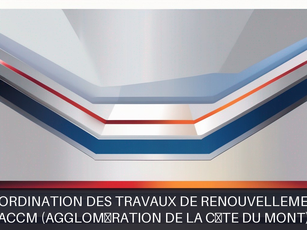 Illustration pour ACCM (Agglomération de la Côte du Mont): Pilotage et coordination des travaux de renouvellement des réseaux