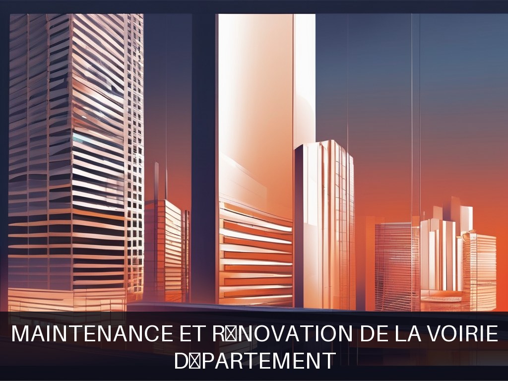 Illustration pour Département: Maintenance et rénovation de la voirie