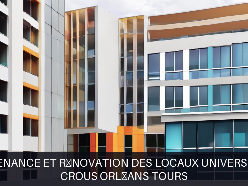 Illustration pour Crous Orléans Tours: Maintenance et rénovation des locaux universitaires