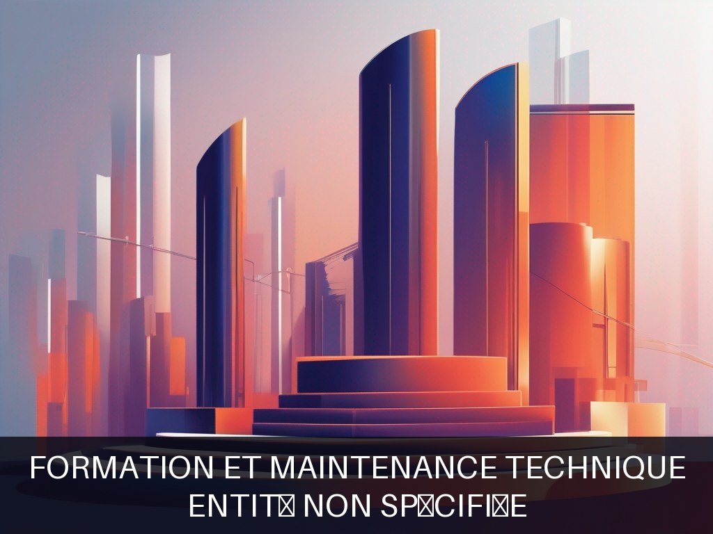 Illustration pour Entité non spécifiée: Formation et maintenance technique