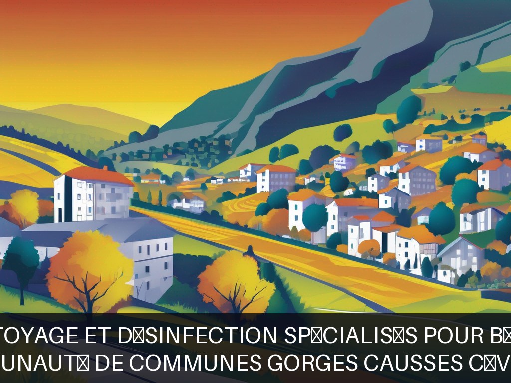 Illustration pour Communauté de Communes Gorges Causses Cévennes: Services de nettoyage et désinfection spécialisés pour bâtiments publics