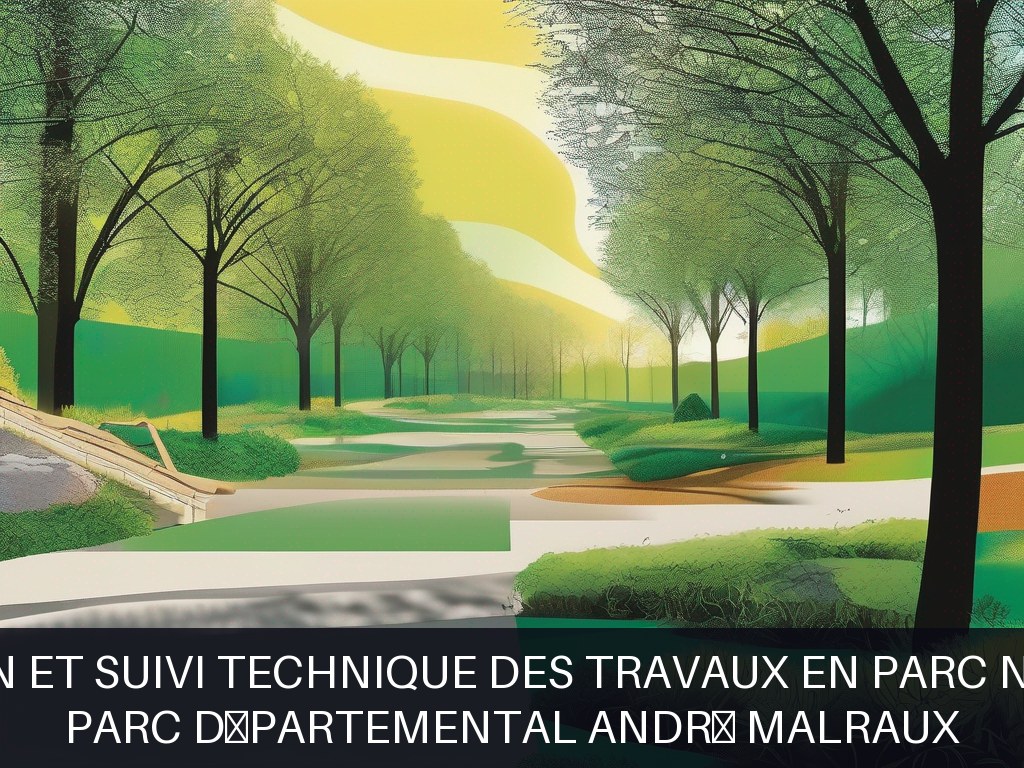 Illustration pour Parc Départemental André Malraux: Gestion et suivi technique des travaux en parc naturel