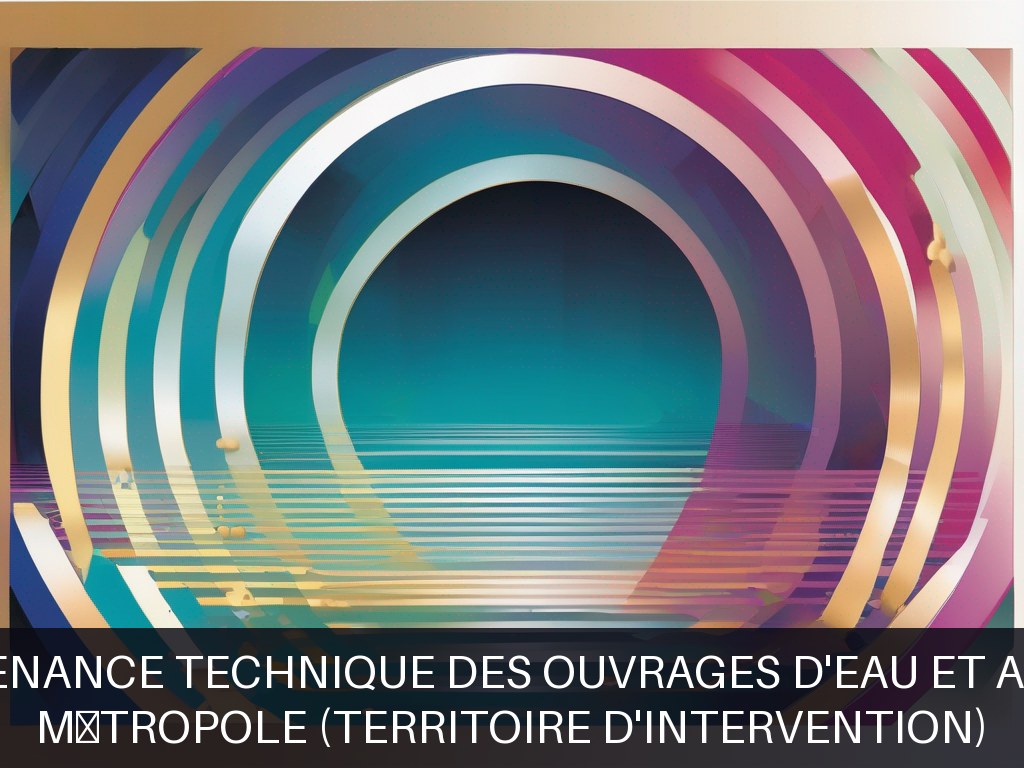 Illustration pour Métropole (territoire d'intervention): Suivi et maintenance technique des ouvrages d'eau et assainissement