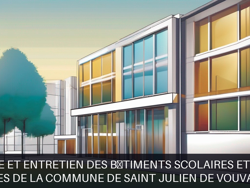 Illustration pour Écoles de la commune de Saint Julien de Vouvantes: Maintenance et entretien des bâtiments scolaires et communaux