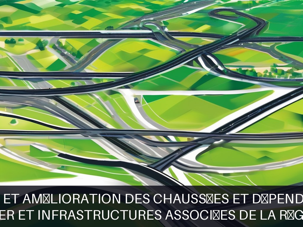 Illustration pour Réseau routier et infrastructures associées de la région de Rouen: Maintenance et amélioration des chaussées et dépendances vertes