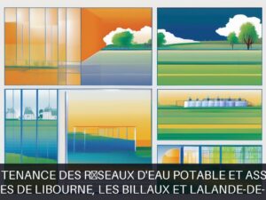 Illustration pour Communes de Libourne, Les Billaux et Lalande-de-Pomerol: Suivi et maintenance des réseaux d'eau potable et assainissement