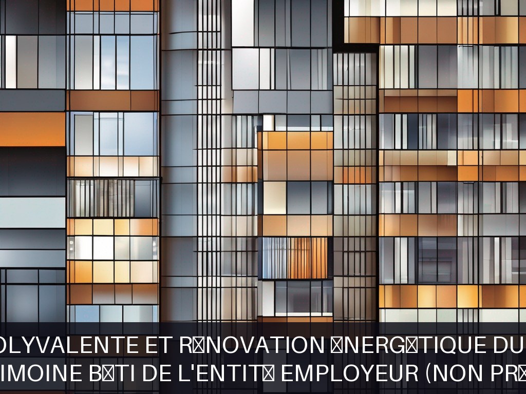 Illustration pour Patrimoine bâti de l'entité employeur (non précisé): Maintenance polyvalente et rénovation énergétique du patrimoine bâti