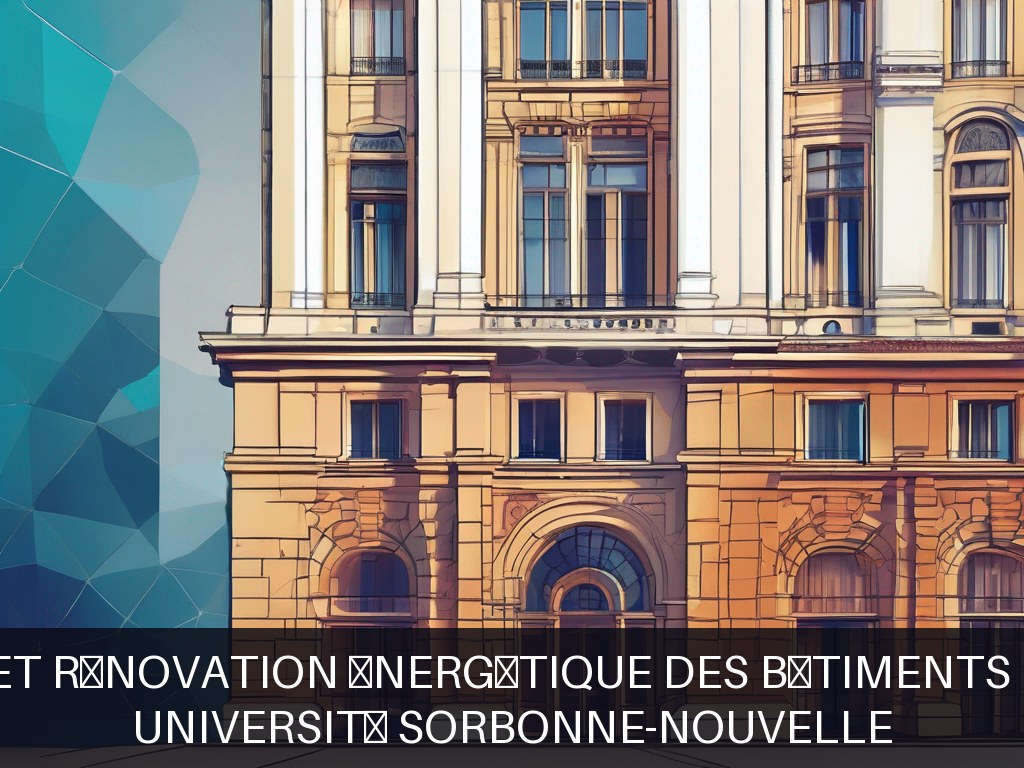 Illustration pour Université Sorbonne-Nouvelle: Maintenance et rénovation énergétique des bâtiments universitaires