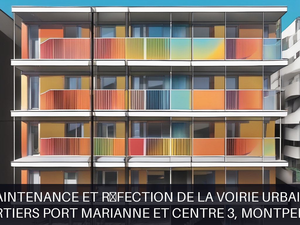 Illustration pour Quartiers Port Marianne et Centre 3, Montpellier: Maintenance et réfection de la voirie urbaine