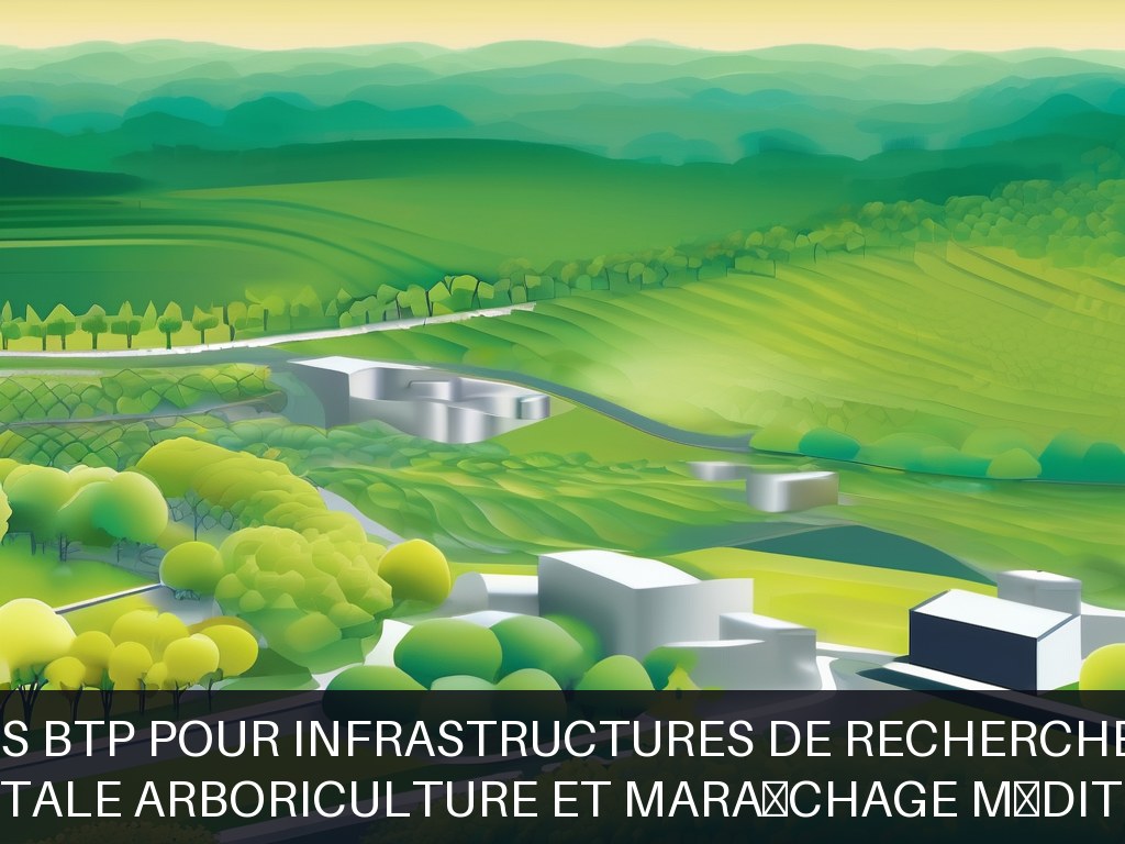 Illustration pour Unité Expérimentale Arboriculture et Maraîchage Méditerranéens (A2M): Solutions BTP pour infrastructures de recherche durable