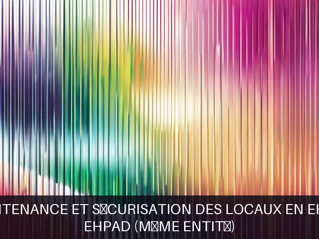 Illustration pour EHPAD (même entité): Maintenance et sécurisation des locaux en EHPAD