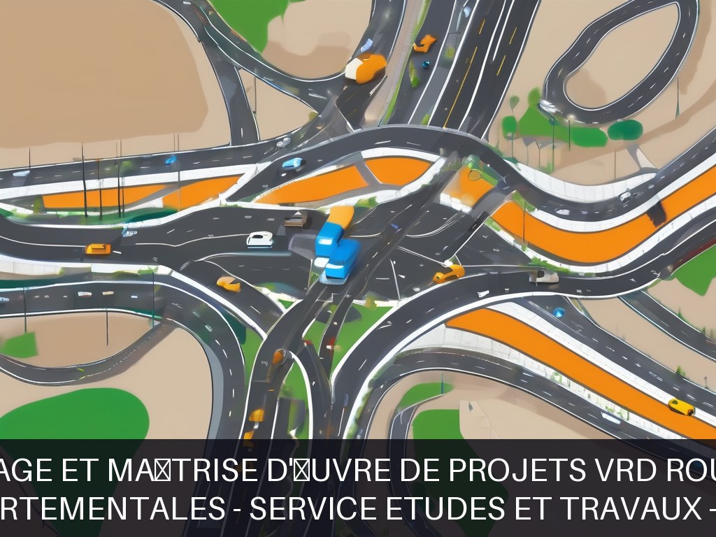 Illustration pour Direction des Routes Départementales - Service Etudes et Travaux - Cellule Travaux Routiers: Pilotage et maîtrise d'œuvre de projets VRD routiers