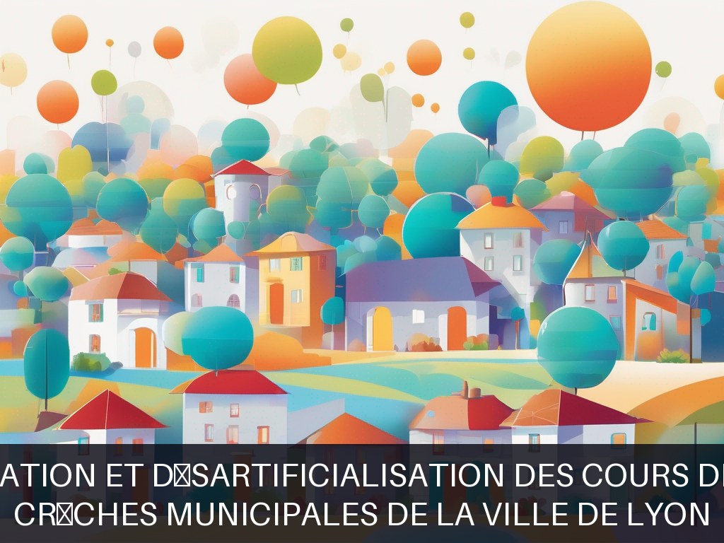 Illustration pour Crèches municipales de la Ville de Lyon: Végétalisation et désartificialisation des cours de crèches (Potentiel à Court Terme)