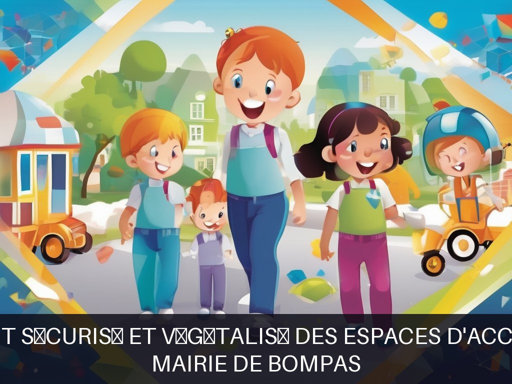 Illustration pour Mairie de Bompas: Aménagement sécurisé et végétalisé des espaces d'accueil enfants