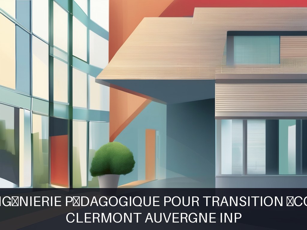 Illustration pour Clermont Auvergne INP: Formation et ingénierie pédagogique pour transition écologique en BTP (Potentiel à Court Terme)