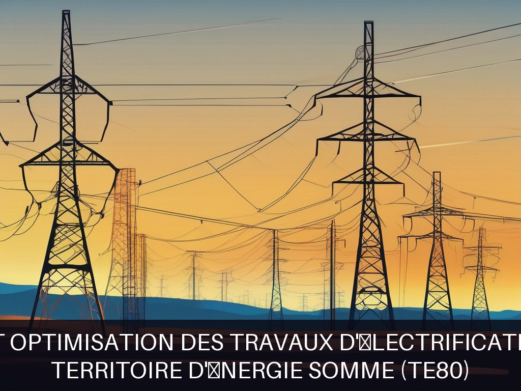 Illustration pour Territoire d'Énergie Somme (TE80): Gestion et optimisation des travaux d'électrification rurale