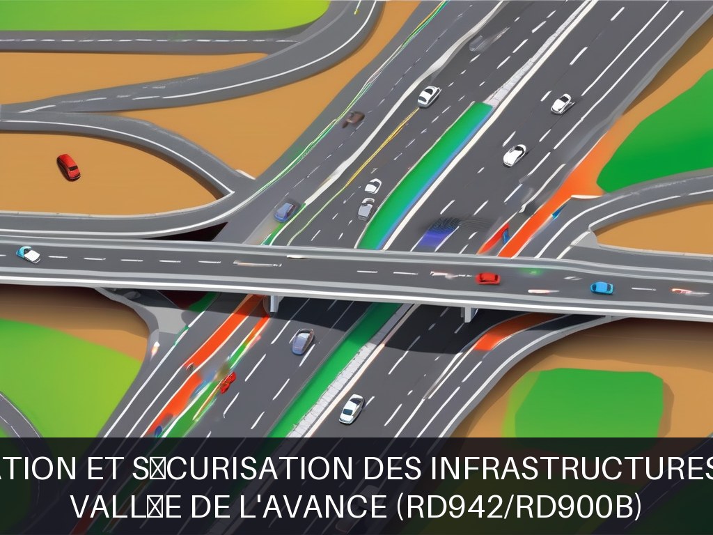 Illustration pour Vallée de l'Avance (RD942/RD900B): Modernisation et sécurisation des infrastructures routières