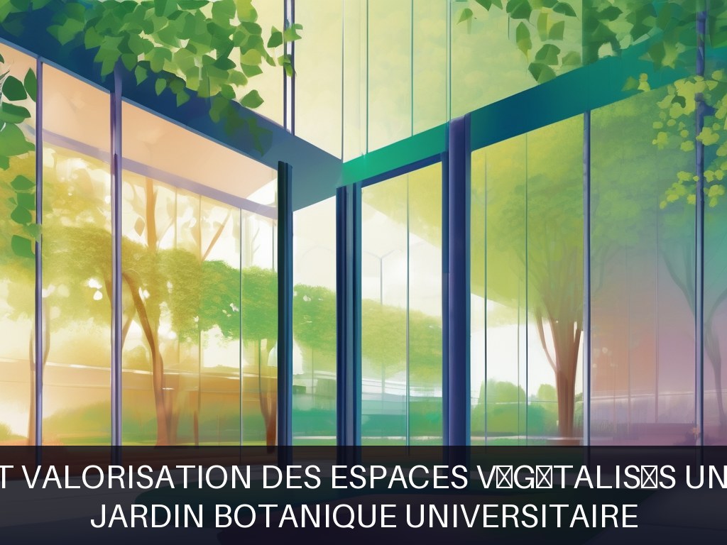Illustration pour Jardin Botanique Universitaire: Entretien et valorisation des espaces végétalisés universitaires