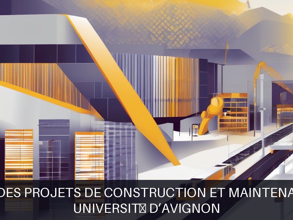 Illustration pour Université d’Avignon: Gestion intégrée des projets de construction et maintenance universitaire (Potentiel à Court Terme)