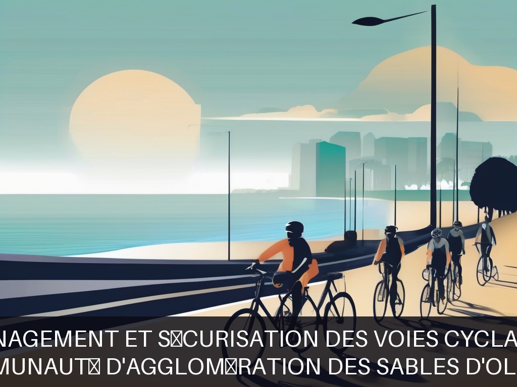 Illustration pour Communauté d'Agglomération des Sables d'Olonne: Aménagement et sécurisation des voies cyclables (Potentiel à Court Terme)