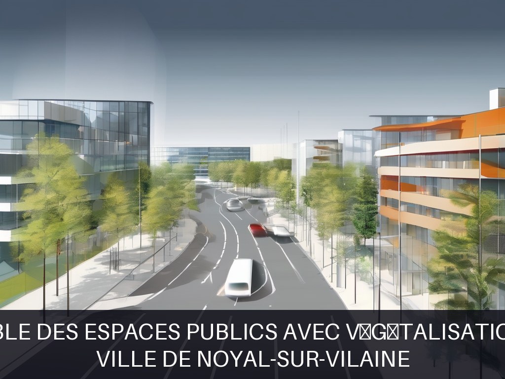 Illustration pour Ville de Noyal-sur-Vilaine: Aménagement durable des espaces publics avec végétalisation et mobilité douce (Potentiel à Court Terme)