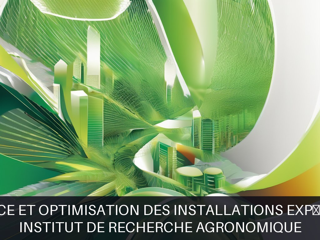 Illustration pour Institut de Recherche Agronomique: Maintenance et optimisation des installations expérimentales
