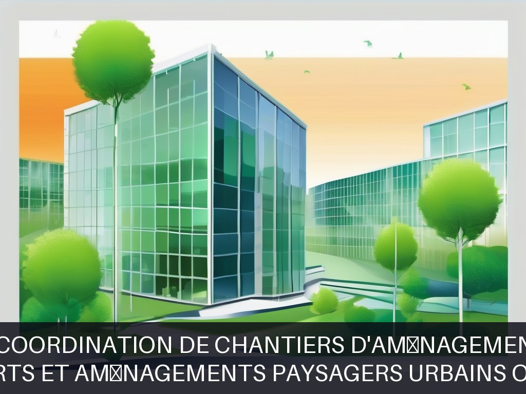 Illustration pour Espaces verts et aménagements paysagers urbains ou naturels: Gestion et coordination de chantiers d'aménagement paysager