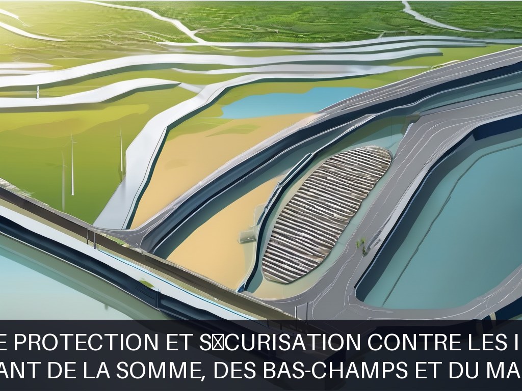 Illustration pour Bassin versant de la Somme, des Bas-Champs et du Marquenterre: Ouvrages de protection et sécurisation contre les inondations
