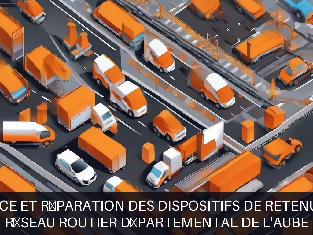 Illustration pour Réseau routier départemental de l'Aube: Maintenance et réparation des dispositifs de retenue routiers