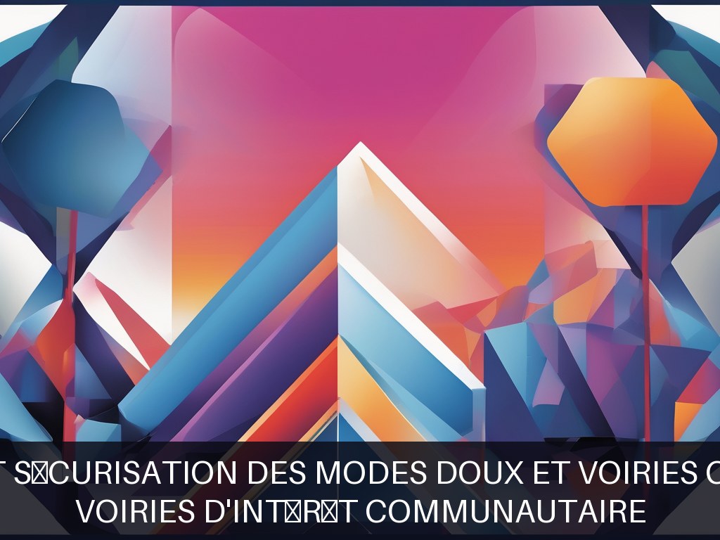 Illustration pour Voiries d'intérêt communautaire: Aménagement et sécurisation des modes doux et voiries communautaires (Potentiel à Court Terme)