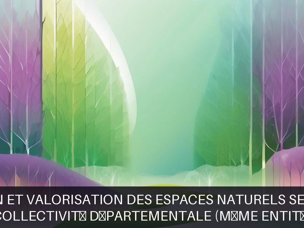 Illustration pour Collectivité départementale (même entité): Gestion et valorisation des espaces naturels sensibles