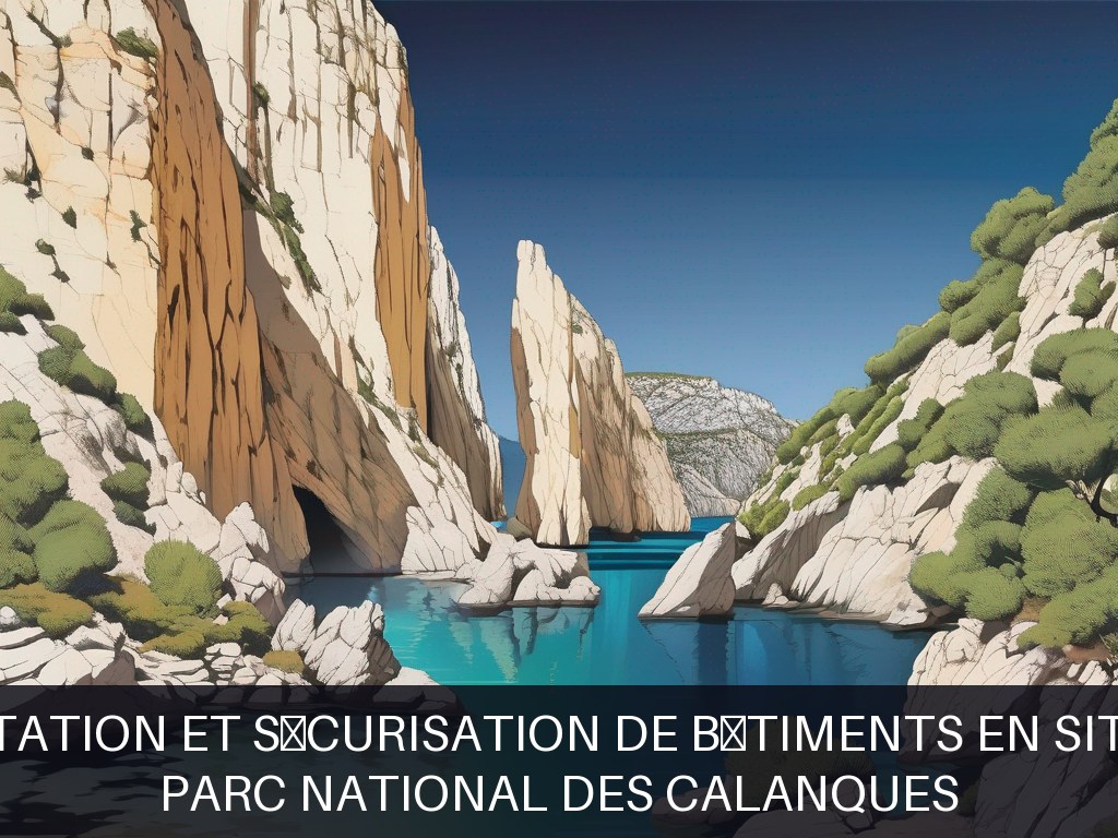 Illustration pour Parc national des Calanques: Réhabilitation et sécurisation de bâtiments en site classé