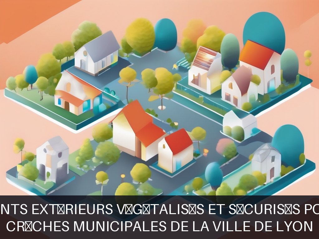 Illustration pour Crèches municipales de la Ville de Lyon: Aménagements extérieurs végétalisés et sécurisés pour crèches (Potentiel à Court Terme)