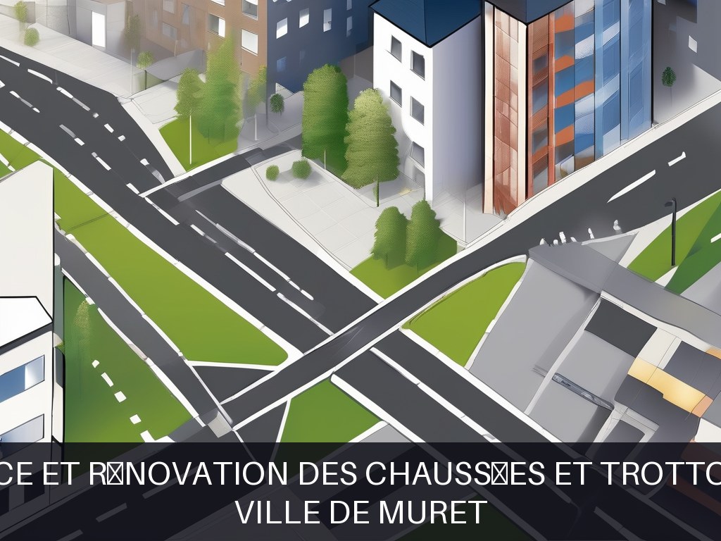 Illustration pour Ville de Muret: Maintenance et rénovation des chaussées et trottoirs urbains