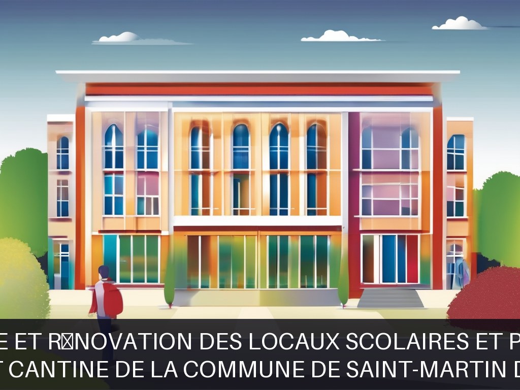 Illustration pour Écoles et cantine de la Commune de Saint-Martin de Brômes: Maintenance et rénovation des locaux scolaires et périscolaires