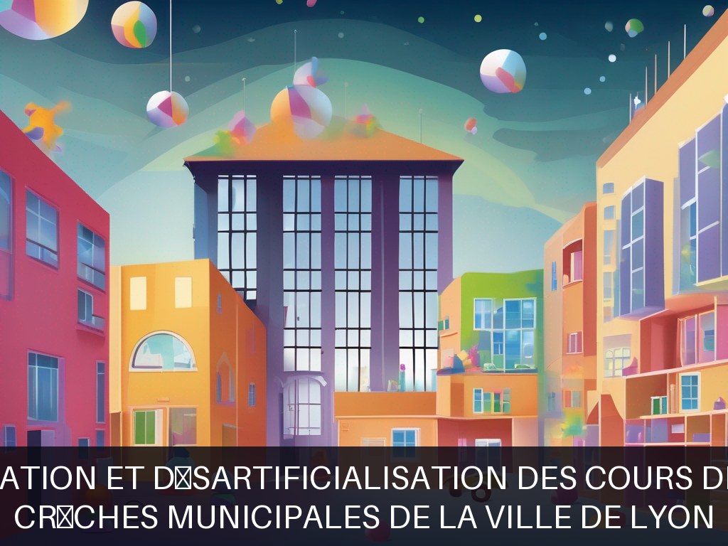 Illustration pour Crèches municipales de la Ville de Lyon: Végétalisation et désartificialisation des cours de crèches (Potentiel à Court Terme)
